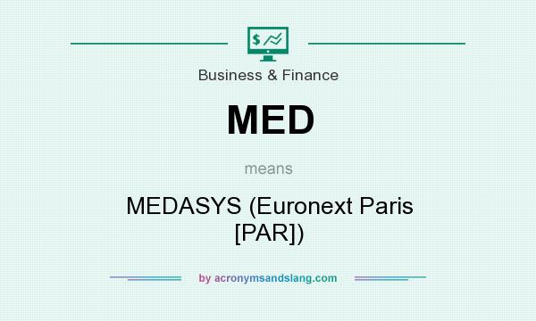 What does MED mean? It stands for MEDASYS (Euronext Paris [PAR])