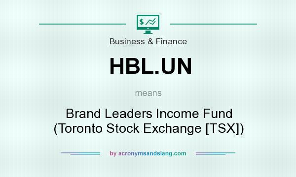 What does HBL.UN mean? It stands for Brand Leaders Income Fund (Toronto Stock Exchange [TSX])