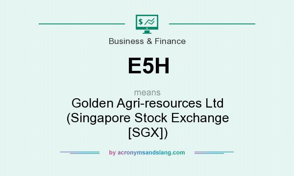 What does E5H mean? It stands for Golden Agri-resources Ltd (Singapore Stock Exchange [SGX])