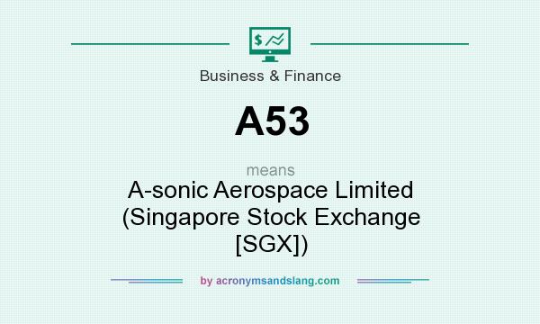 What does A53 mean? It stands for A-sonic Aerospace Limited (Singapore Stock Exchange [SGX])