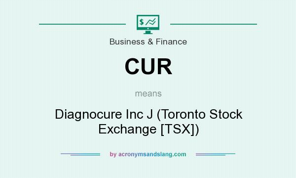 What does CUR mean? It stands for Diagnocure Inc J (Toronto Stock Exchange [TSX])