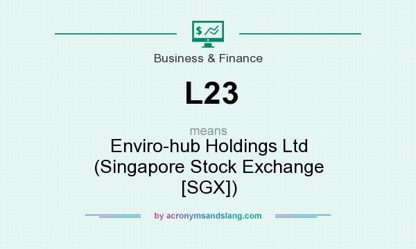 What does L23 mean? It stands for Enviro-hub Holdings Ltd (Singapore Stock Exchange [SGX])