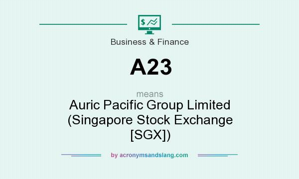 What does A23 mean? It stands for Auric Pacific Group Limited (Singapore Stock Exchange [SGX])