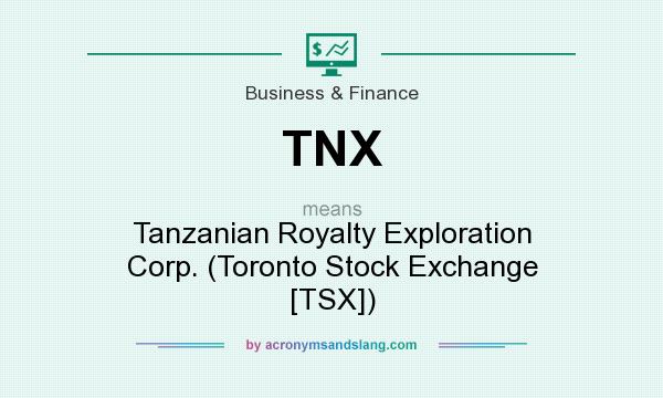 What does TNX mean? It stands for Tanzanian Royalty Exploration Corp. (Toronto Stock Exchange [TSX])