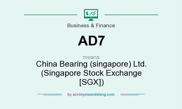 What does AD7 mean? It stands for China Bearing (singapore) Ltd. (Singapore Stock Exchange [SGX])