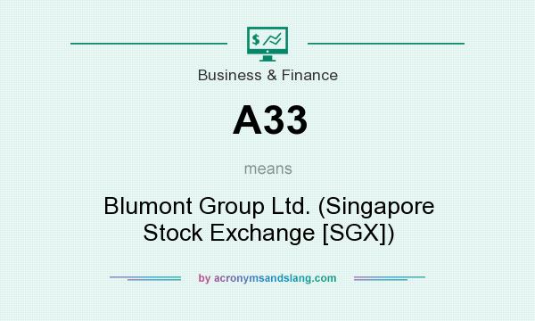 What does A33 mean? It stands for Blumont Group Ltd. (Singapore Stock Exchange [SGX])