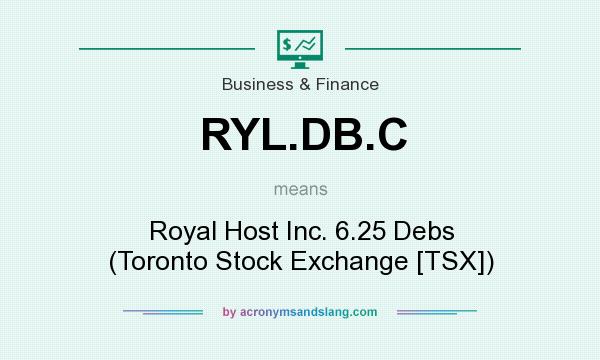 What does RYL.DB.C mean? It stands for Royal Host Inc. 6.25 Debs (Toronto Stock Exchange [TSX])