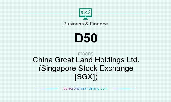 What does D50 mean? It stands for China Great Land Holdings Ltd. (Singapore Stock Exchange [SGX])