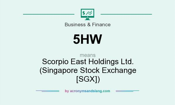 What does 5HW mean? It stands for Scorpio East Holdings Ltd. (Singapore Stock Exchange [SGX])