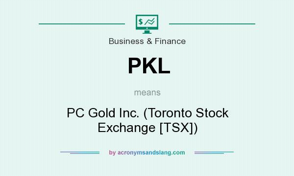 What does PKL mean? It stands for PC Gold Inc. (Toronto Stock Exchange [TSX])
