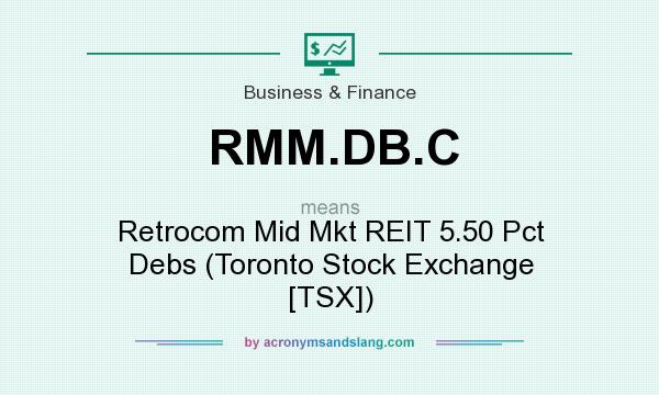 What does RMM.DB.C mean? It stands for Retrocom Mid Mkt REIT 5.50 Pct Debs (Toronto Stock Exchange [TSX])