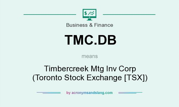 What does TMC.DB mean? It stands for Timbercreek Mtg Inv Corp (Toronto Stock Exchange [TSX])