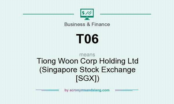 What does T06 mean? It stands for Tiong Woon Corp Holding Ltd (Singapore Stock Exchange [SGX])