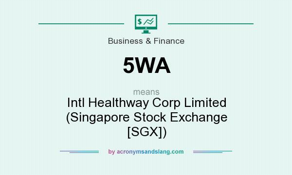 What does 5WA mean? It stands for Intl Healthway Corp Limited (Singapore Stock Exchange [SGX])