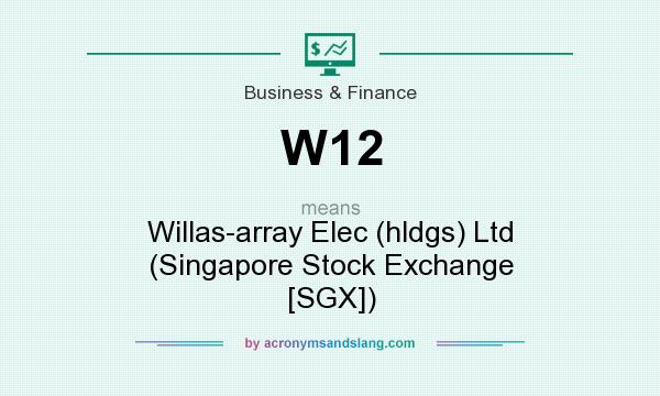 What does W12 mean? It stands for Willas-array Elec (hldgs) Ltd (Singapore Stock Exchange [SGX])