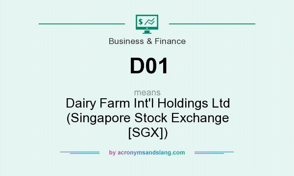 What does D01 mean? It stands for Dairy Farm Int`l Holdings Ltd (Singapore Stock Exchange [SGX])