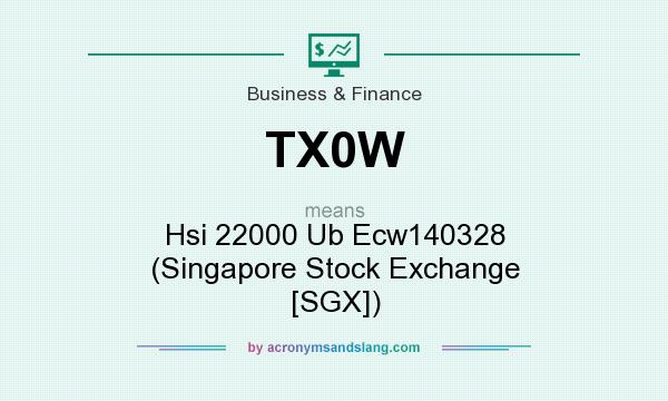 What does TX0W mean? It stands for Hsi 22000 Ub Ecw140328 (Singapore Stock Exchange [SGX])