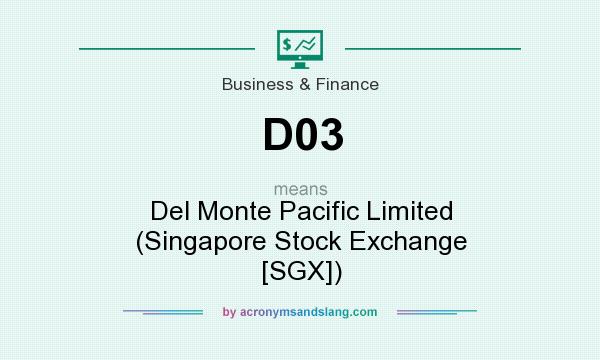 What does D03 mean? It stands for Del Monte Pacific Limited (Singapore Stock Exchange [SGX])