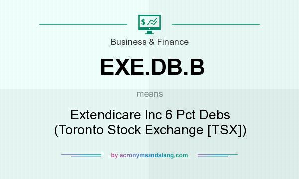 What does EXE.DB.B mean? It stands for Extendicare Inc 6 Pct Debs (Toronto Stock Exchange [TSX])
