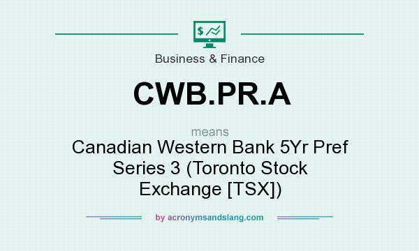 What does CWB.PR.A mean? It stands for Canadian Western Bank 5Yr Pref Series 3 (Toronto Stock Exchange [TSX])
