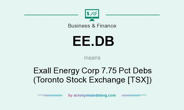 What does EE.DB mean? It stands for Exall Energy Corp 7.75 Pct Debs (Toronto Stock Exchange [TSX])