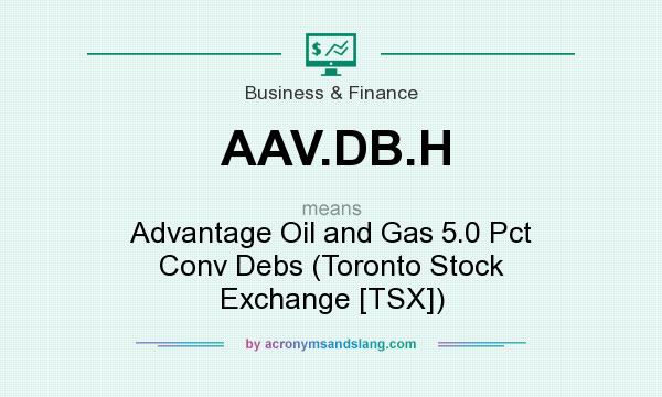 What does AAV.DB.H mean? It stands for Advantage Oil and Gas 5.0 Pct Conv Debs (Toronto Stock Exchange [TSX])