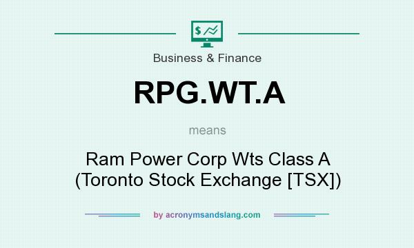 What does RPG.WT.A mean? It stands for Ram Power Corp Wts Class A (Toronto Stock Exchange [TSX])