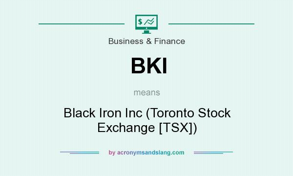 What does BKI mean? It stands for Black Iron Inc (Toronto Stock Exchange [TSX])