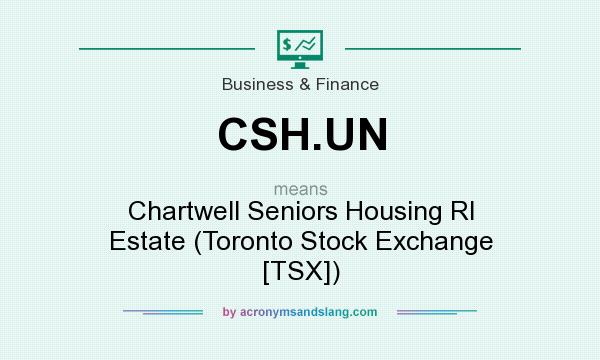 What does CSH.UN mean? It stands for Chartwell Seniors Housing Rl Estate (Toronto Stock Exchange [TSX])
