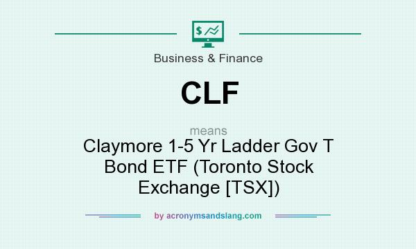 What does CLF mean? It stands for Claymore 1-5 Yr Ladder Gov T Bond ETF (Toronto Stock Exchange [TSX])