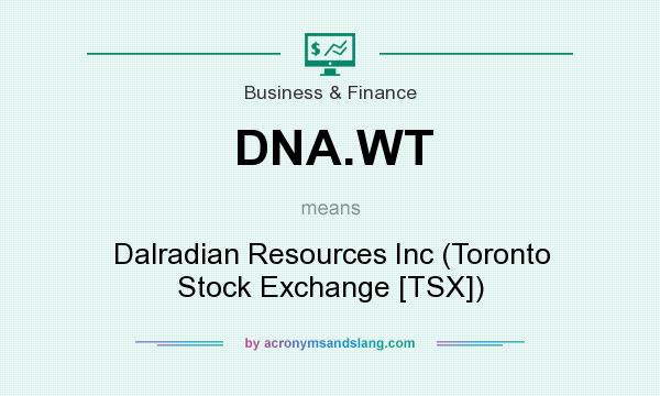 What does DNA.WT mean? It stands for Dalradian Resources Inc (Toronto Stock Exchange [TSX])