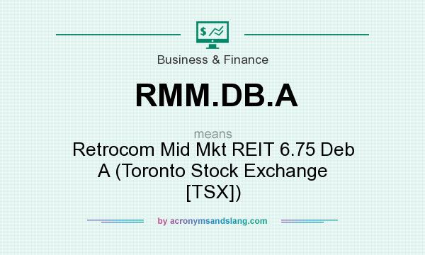 What does RMM.DB.A mean? It stands for Retrocom Mid Mkt REIT 6.75 Deb A (Toronto Stock Exchange [TSX])