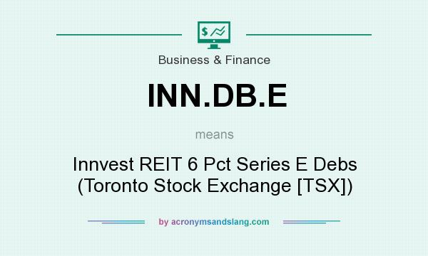 What does INN.DB.E mean? It stands for Innvest REIT 6 Pct Series E Debs (Toronto Stock Exchange [TSX])