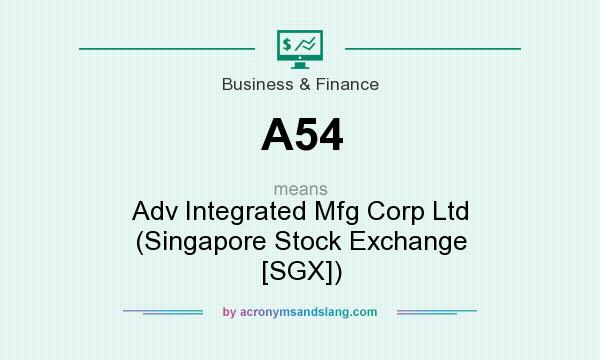 What does A54 mean? It stands for Adv Integrated Mfg Corp Ltd (Singapore Stock Exchange [SGX])