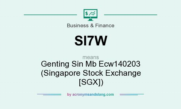 What does SI7W mean? It stands for Genting Sin Mb Ecw140203 (Singapore Stock Exchange [SGX])