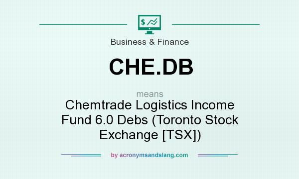 What does CHE.DB mean? It stands for Chemtrade Logistics Income Fund 6.0 Debs (Toronto Stock Exchange [TSX])