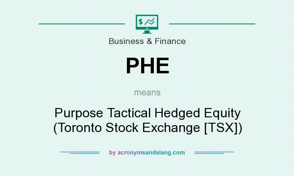 What does PHE mean? It stands for Purpose Tactical Hedged Equity (Toronto Stock Exchange [TSX])