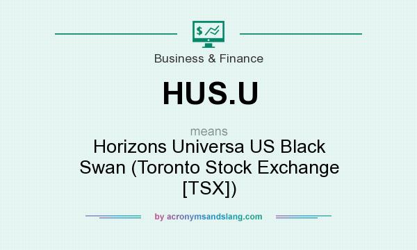 What does HUS.U mean? It stands for Horizons Universa US Black Swan (Toronto Stock Exchange [TSX])