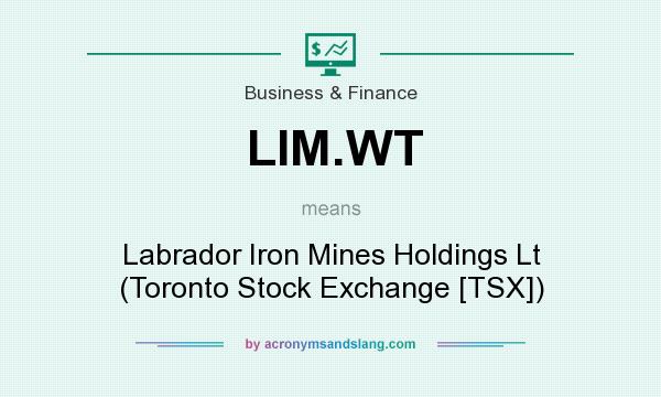 What does LIM.WT mean? It stands for Labrador Iron Mines Holdings Lt (Toronto Stock Exchange [TSX])