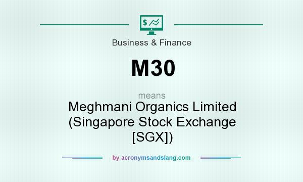 What does M30 mean? It stands for Meghmani Organics Limited (Singapore Stock Exchange [SGX])