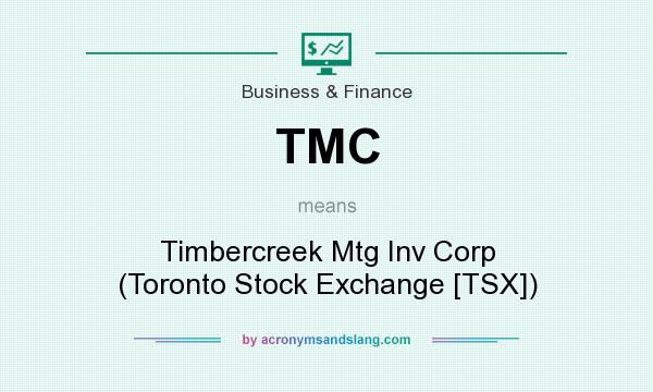 What does TMC mean? It stands for Timbercreek Mtg Inv Corp (Toronto Stock Exchange [TSX])