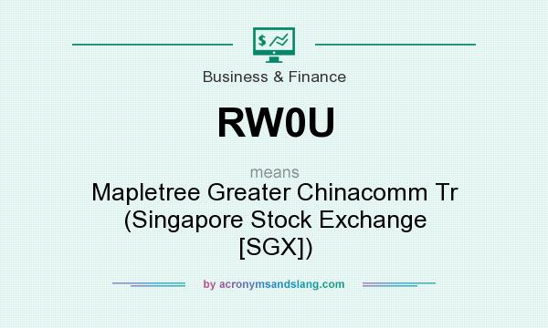 What does RW0U mean? It stands for Mapletree Greater Chinacomm Tr (Singapore Stock Exchange [SGX])