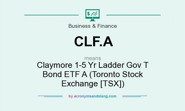 What does CLF.A mean? It stands for Claymore 1-5 Yr Ladder Gov T Bond ETF A (Toronto Stock Exchange [TSX])