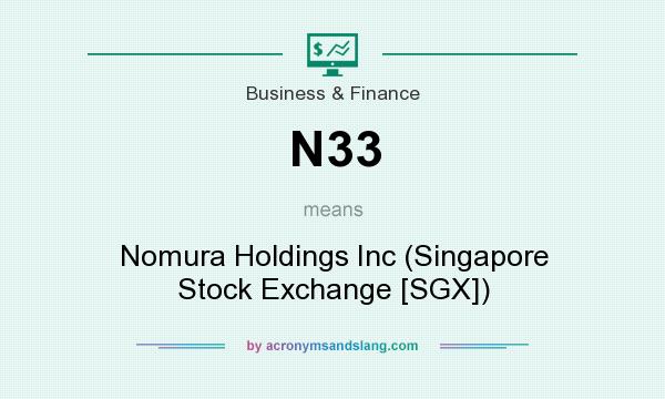What does N33 mean? It stands for Nomura Holdings Inc (Singapore Stock Exchange [SGX])