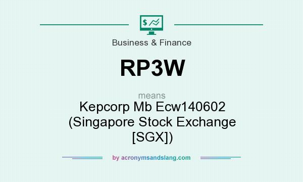 What does RP3W mean? It stands for Kepcorp Mb Ecw140602 (Singapore Stock Exchange [SGX])
