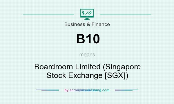 What does B10 mean? It stands for Boardroom Limited (Singapore Stock Exchange [SGX])