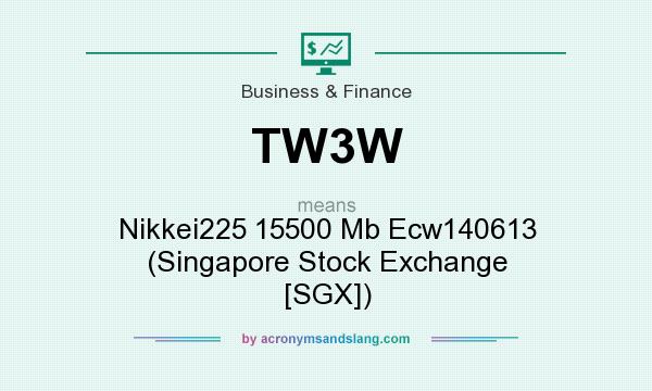What does TW3W mean? It stands for Nikkei225 15500 Mb Ecw140613 (Singapore Stock Exchange [SGX])