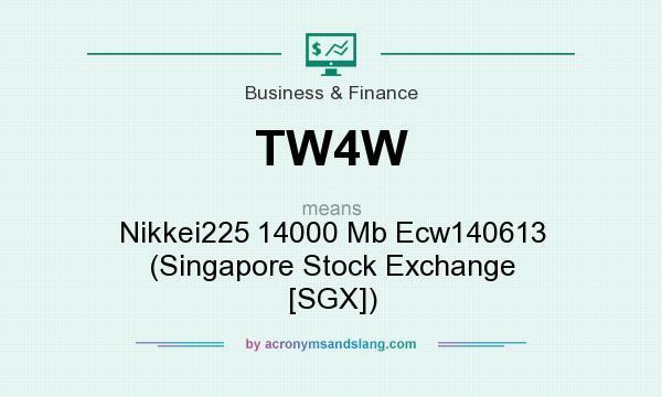 What does TW4W mean? It stands for Nikkei225 14000 Mb Ecw140613 (Singapore Stock Exchange [SGX])