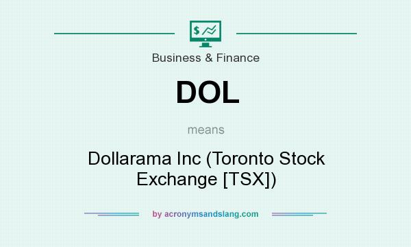 What does DOL mean? It stands for Dollarama Inc (Toronto Stock Exchange [TSX])