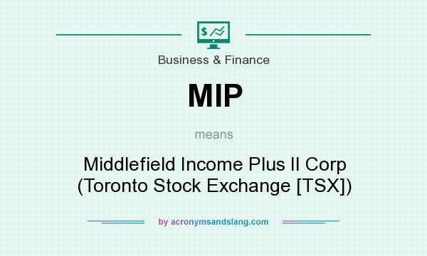 What does MIP mean? It stands for Middlefield Income Plus II Corp (Toronto Stock Exchange [TSX])